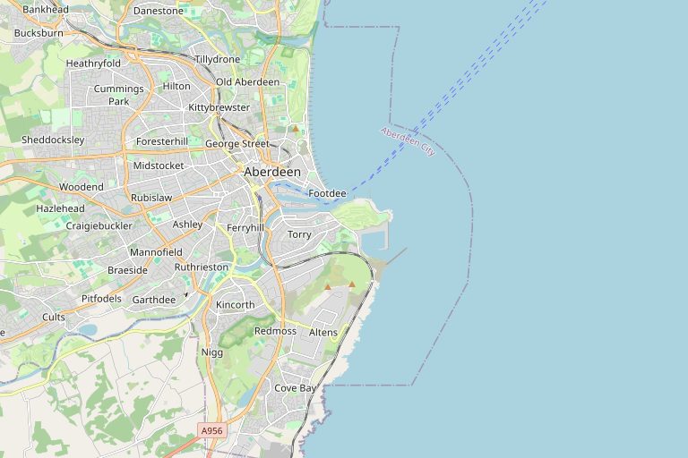 Map of Aberdeen and the surrounding area